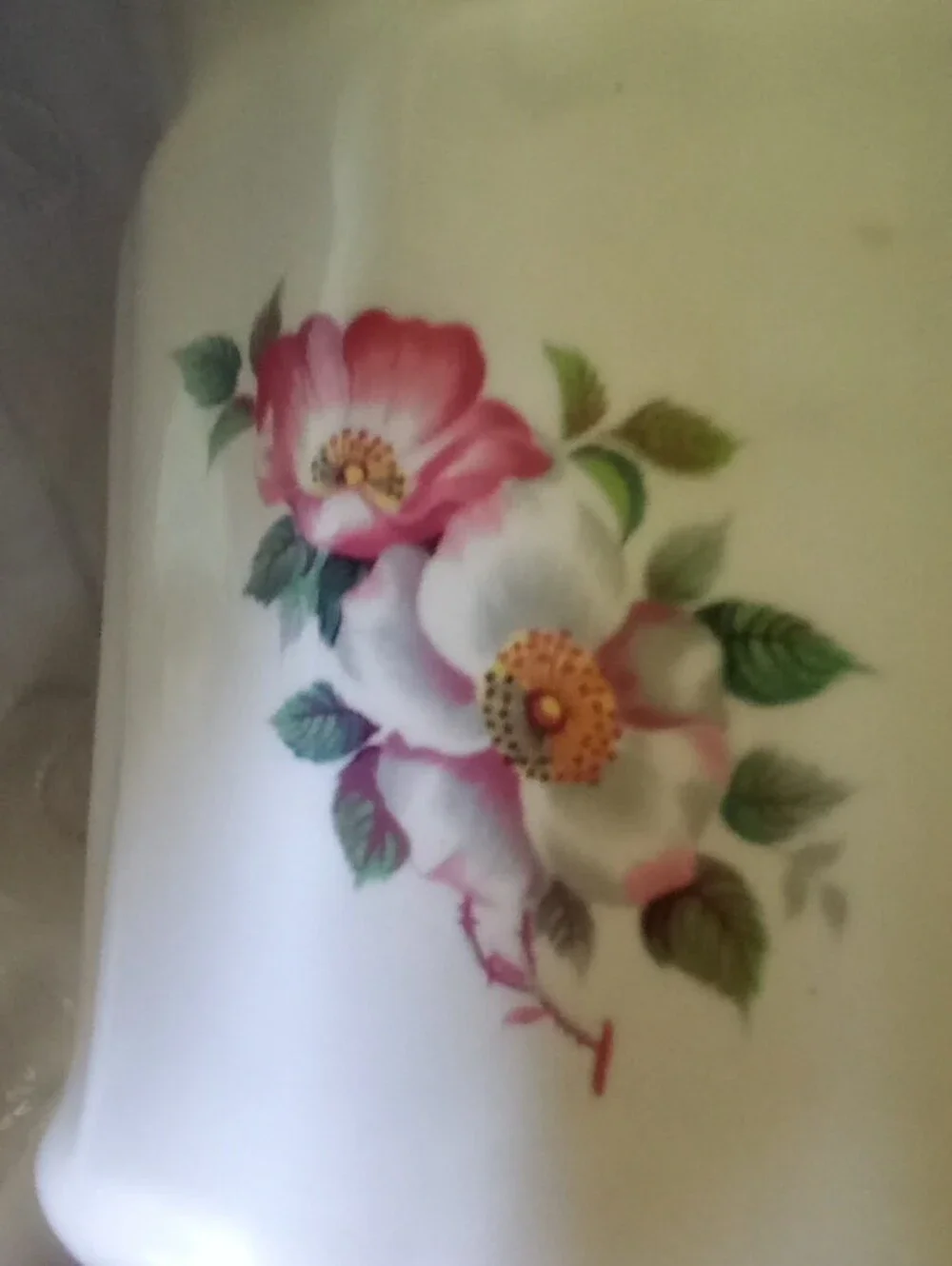 vintage house of webster biscuit jar with Gold Trim